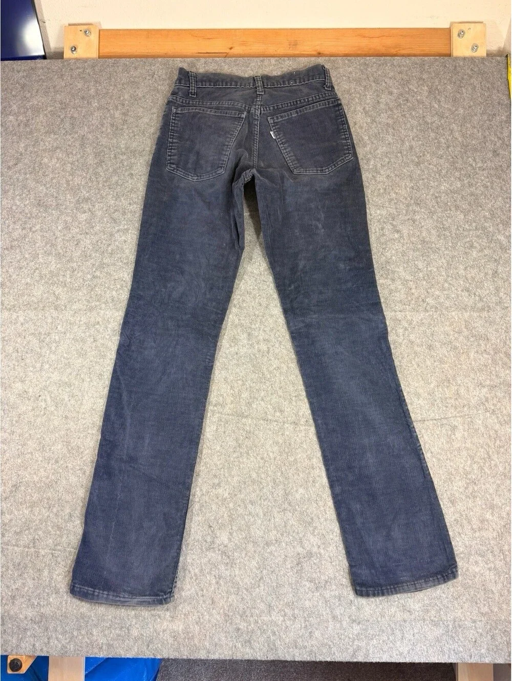 Vintage Levis 517 Corduroy Pants Mens 28x32 Blue Bootcut 5 Pocket USA 80s